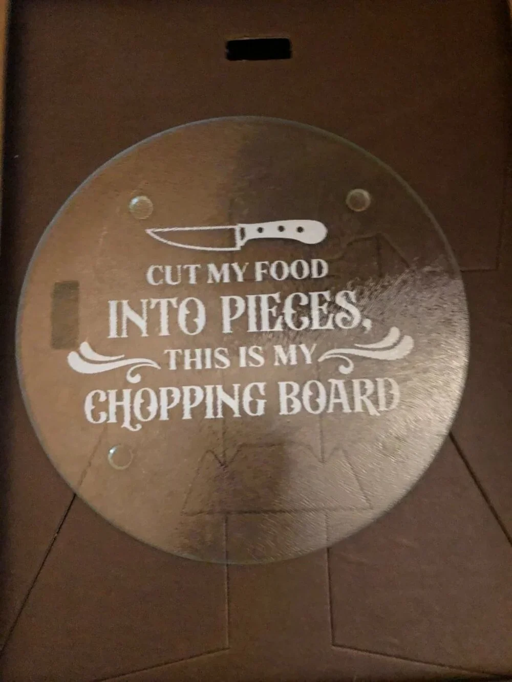 Rounded Glass Cutting Board
